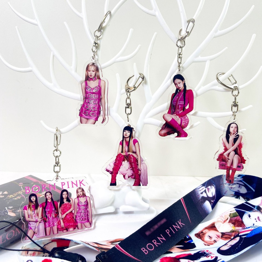 Blackpink Album BORN PINK Keychain ROSE JISOO Acrylic Pendant