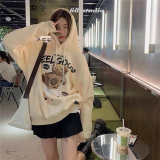 Áo Hoodie Gấu FELL GOOD,Áo Nỉ Form Rộng Unisex Nam Nữ Hot trend 2022