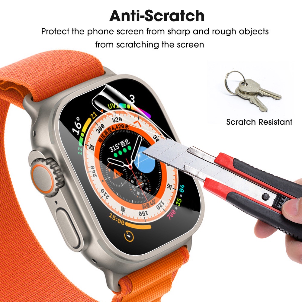 1 Phim Dán Hydrogel TPU Mềm Trong Suốt Bảo Vệ Màn Hình Chống Trầy Cho Đồng Hồ Thông Minh Apple Watch