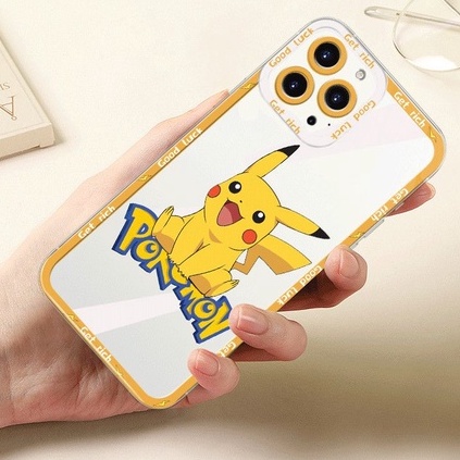 Ốp Điện Thoại TPU Trong Suốt In Hình Pikachu Cho iPhone 14 Pro Max 13 12 Mini 11 XS XR X 8 7 Plus 6S 6 SE