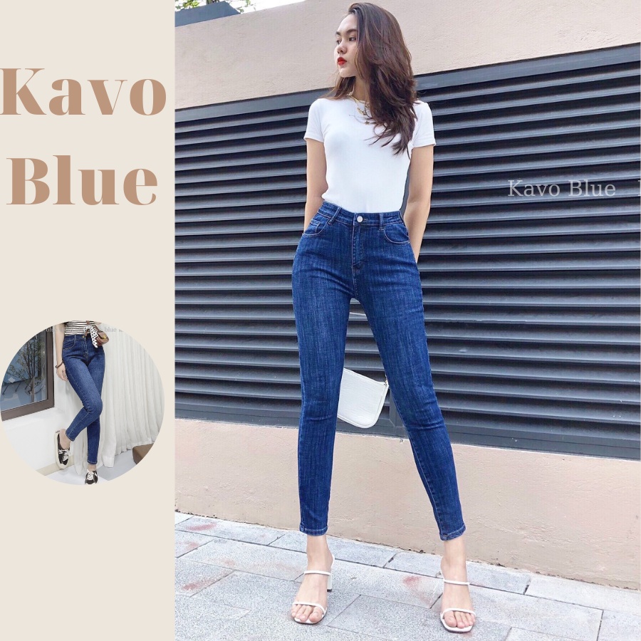 Quần dáng ôm skiny màu xanh tím than Kavo Blue