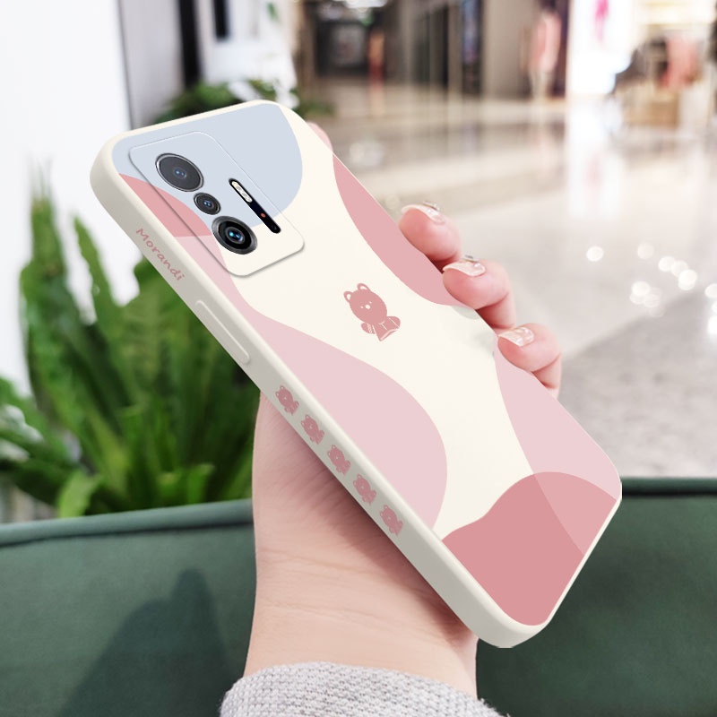 Ốp Điện Thoại Tpu Dẻo Hình Gấu Và Hoa Đơn Giản Thời Trang Cho xiaomi mi 13t 12t 11t 10t pro lite mi 9t pro