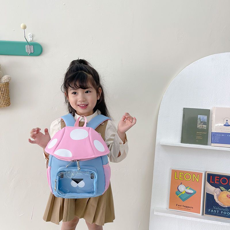 Ba Lô Đi Học Hình Nấm Dễ Thương Cho Bé Từ 2-5 Tuổi
