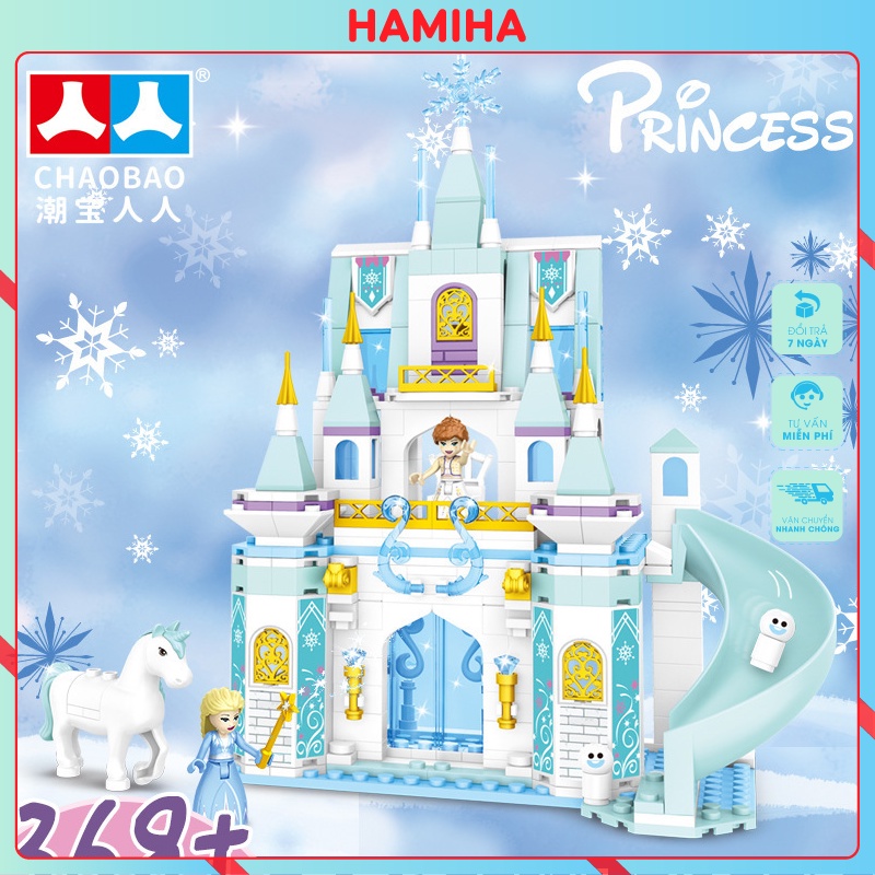 Bộ đồ chơi lego xếp hình lâu đài Công Chúa Elsa Nữ Hoàng Băng Giá