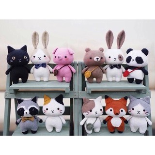 Thú bông chân ngắn len handmade