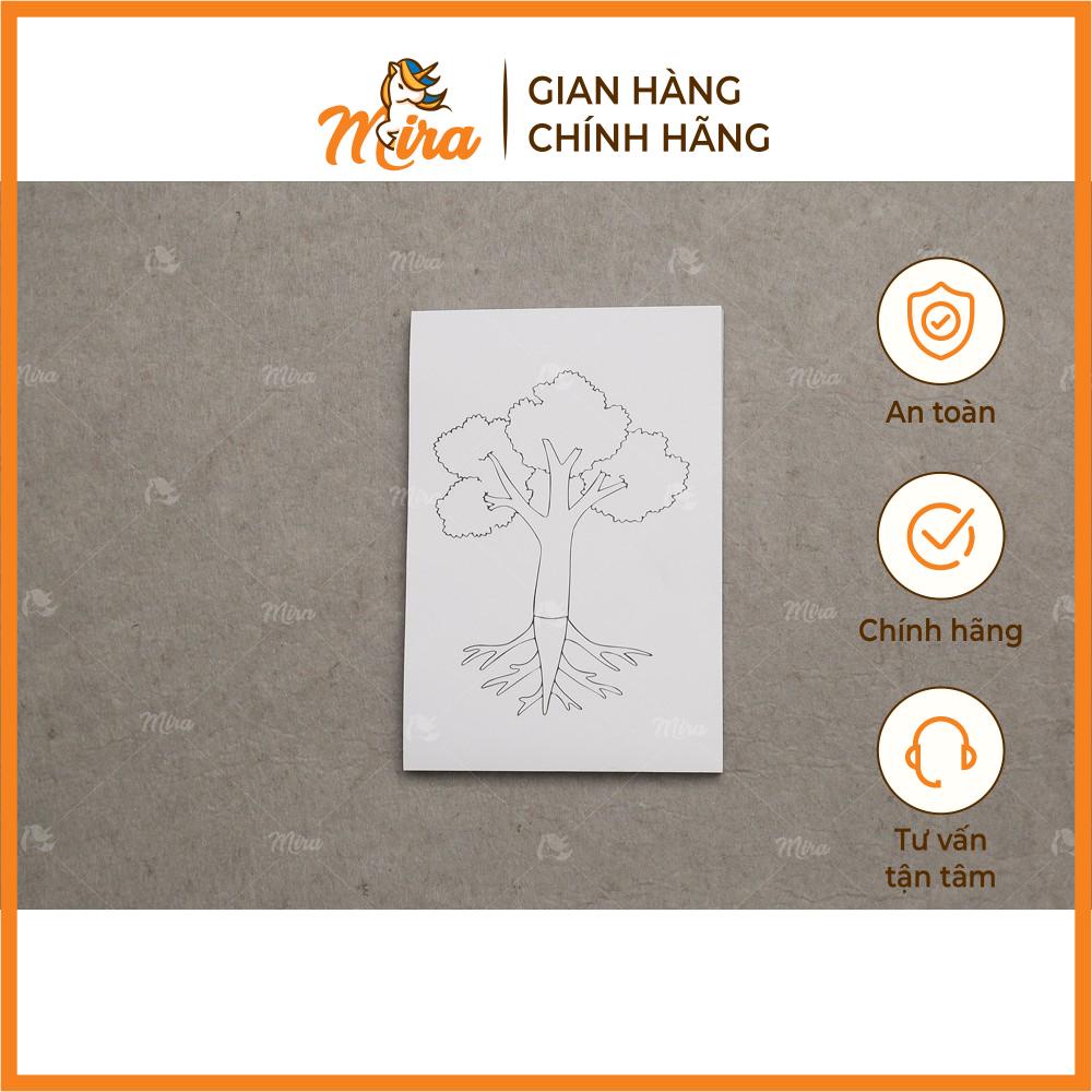 Tập phiếu tô các bộ phận của cây - Giáo cụ Montessori - Đồ chơi thông minh an toàn Mira Toys