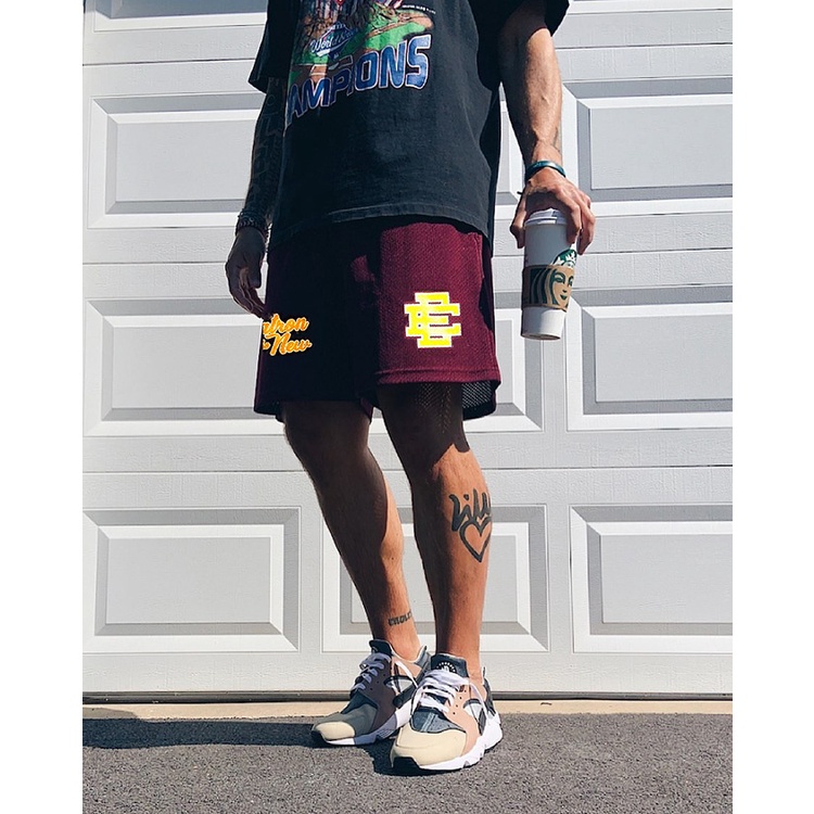 Quần Short Thể Thao Phối Lưới Thời Trang Đường Phố Cá Tính Cho Nam