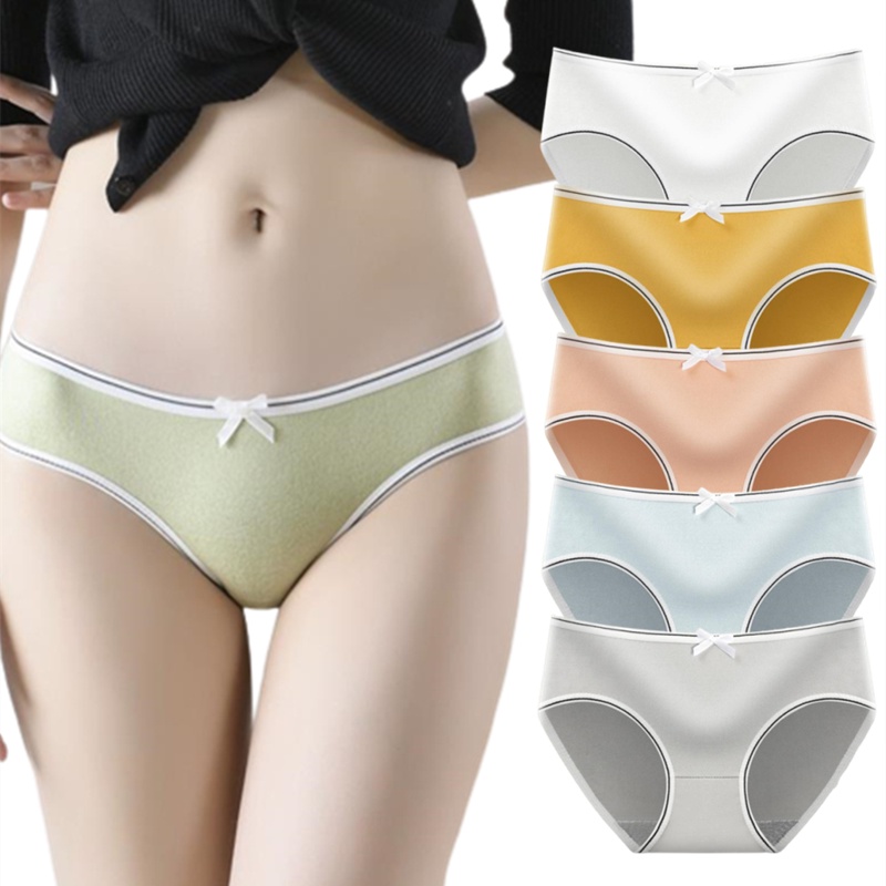 Quần Lót Màu Trơn Thoáng Khí Thoải Mái Thời Trang Chất Lượng Cao Cho Nữ