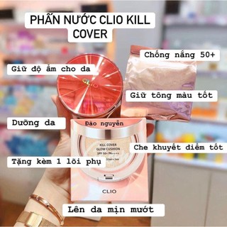 Phấn Nước Clio Kill Cover Cushion XP SPF 50+ PA +++ (KÈM LÕI)