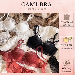 Bộ đồ lót nữ ren mút mỏng, set đồ lót ren hoa nhí có gọng ôm ngực quyến rũ, thoáng mát B08