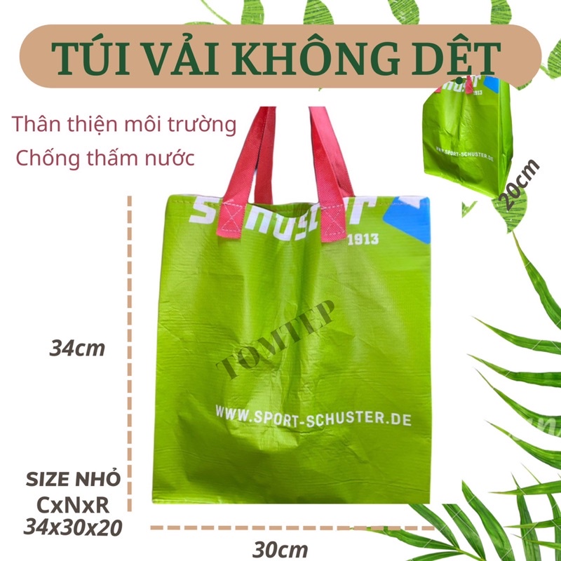 (TỔNG HỢP) COMBO 100 Túi Vải Không Dệt- Thân Thiện Môi Trường- Chống Nước- Nhiều Size và Màu Sắc