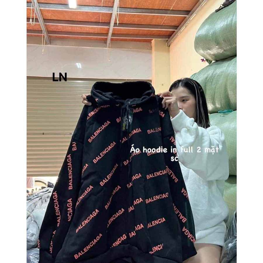 Áo hoodie  Nam nữ balen toàn thân  Chất nỉ cotton for thụng tay bồng