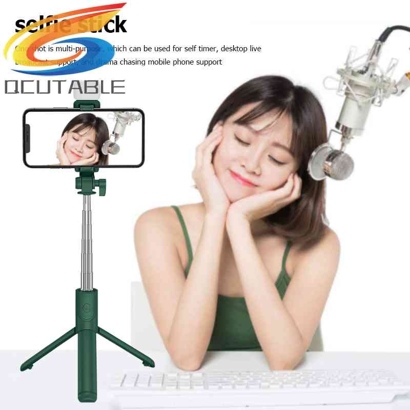 Gậy Tự Sướng Bằng Hợp Kim Nhôm Di Động Với Đèn Gắn Điện Thoại Di Động
