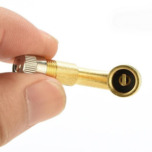 Đầu Chuyển Đổi Nối Van Bơm Hơi Bánh Xe Đạp Cong Góc 90 Độ Có Nắp Đậy Kín Hơi 1 Chiều
