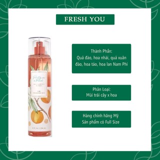 Pretty As A Peach - Xịt thơm toàn thân body mist khác Bath & Body Works - fresh you