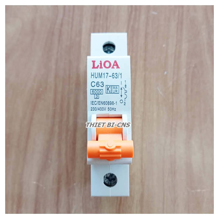Aptomat LiOA Loại 1 Cực 50A - 63A Dòng Cắt 6kA