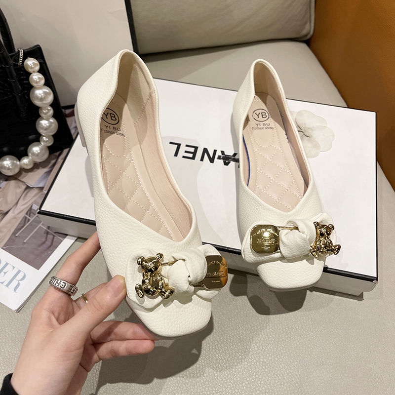 Giày Búp Bê Mũi Vuông Phong Cách Mới Cho Nữ