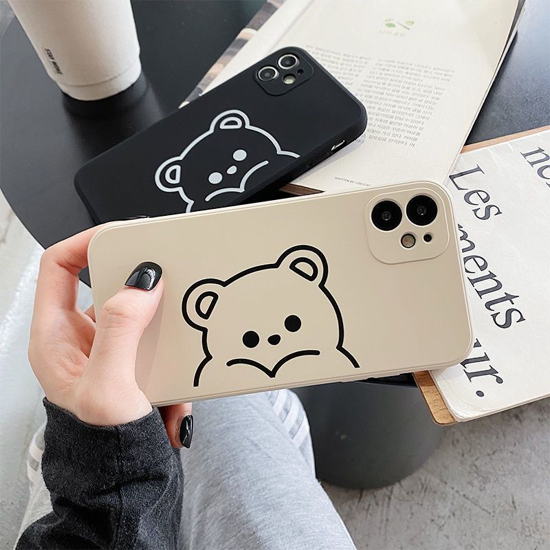 Ốp Điện Thoại Mềm Chống Sốc Họa Tiết Gấu Cho Apple iPhone 12promax 6plus 1411Xiphone14 8 Xr 7 UQ42