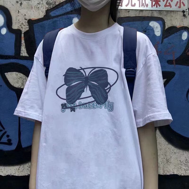 NRVP Áo Thun Unisex Mùa Hè Dáng Suông Tay Cộc Phong Cách Hàn Quốc Cho Nam Nữ