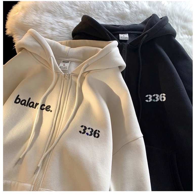 Áo khoác hoodie zip chất nỉ bông in số 336 | BigBuy360 - bigbuy360.vn