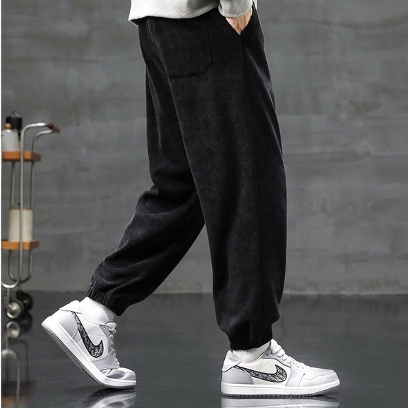 Quần jogger nam nữ unisex chất vải nhung tăm mềm mịn RD Quần bó chun ống co dãn phong cách thể thao cao cấp