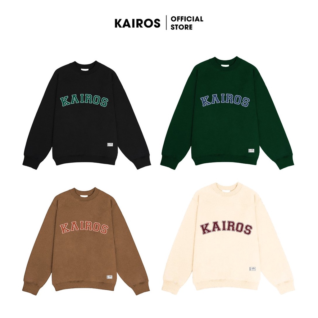 Áo Sweater Oversize Kairos Basic, Áo nỉ dài tay Unisex Kairos