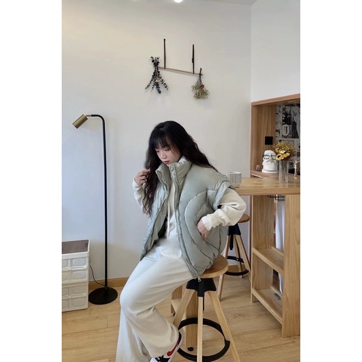 Áo gile phao cánh rơi phong cách Hàn