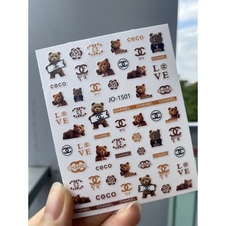 Sticker dán móng chủ đề GẤU