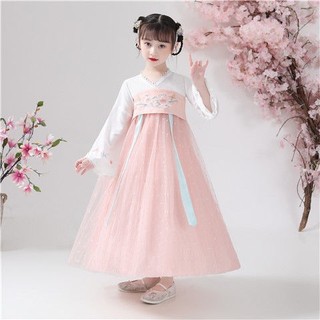 Bộ hán phục phong cách trung hoa xinh xắn cho bé gái