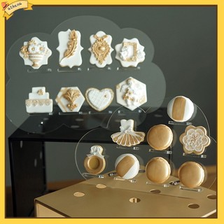 Giá đỡ trưng bày món bánh ngọt tráng miệng hình đám mây trong suốt bằng acrylic