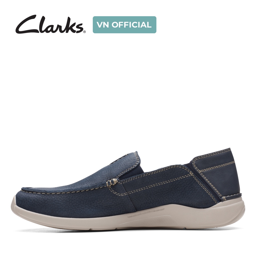 Giày Lười Da Nam Clarks Gereld Step màu Navy Combi