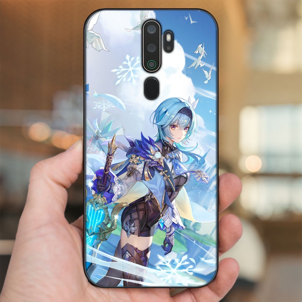Ốp lưng Oppo A5 2020, A9 2020 viền đen in hình Eula Genshin Impact