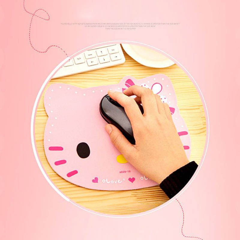 Miếng Lót Chuột Và Bàn Phím Hình Mèo hello kitty Dễ Thương