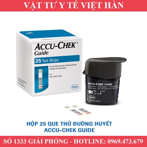 QUE TỬ ĐƯỜNG HUYẾT ACC CHEK GUIDE - HỘP 25 QUE - HỘP 50 QUE