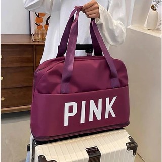 Túi du lịch PINK 2 tầng gấp gọn