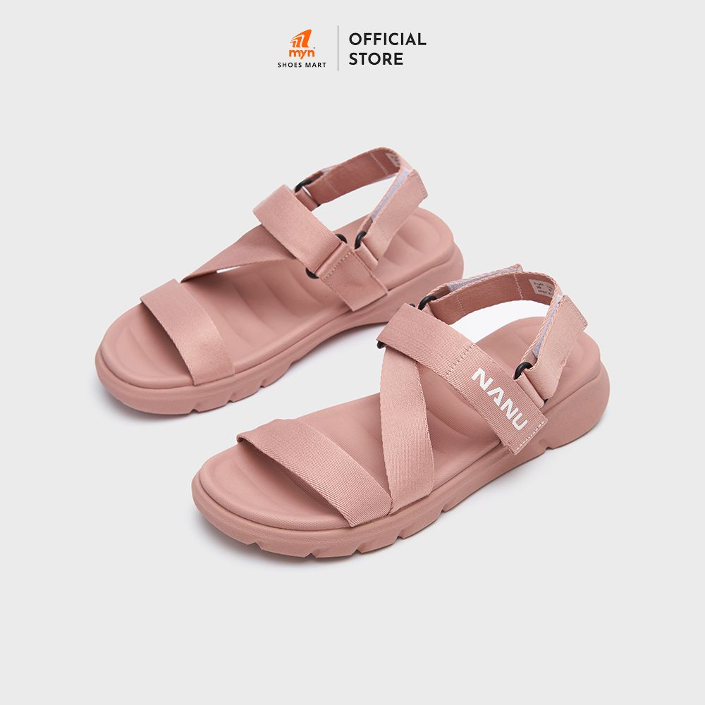 Sandal nữ NANU NN12 ALL PINK quai chéo tháo rời đế EVA 3cm công nghệ phylon chống trơn trượt siêu êm