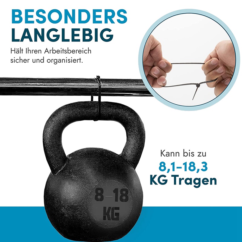 Set 500 Dây Nhựa Buộc Cáp Chịu Nhiệt 100X2.5mm, 150X2.5mm, 200X3.6mm, 300X3.6mm