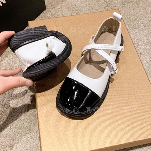 Giày búp bê tiểu thư Mary Jane lolita ulzzang 2 quai cài phối màu cực xinh hàng quảng châu loại 1 da mềm form chuẩn
