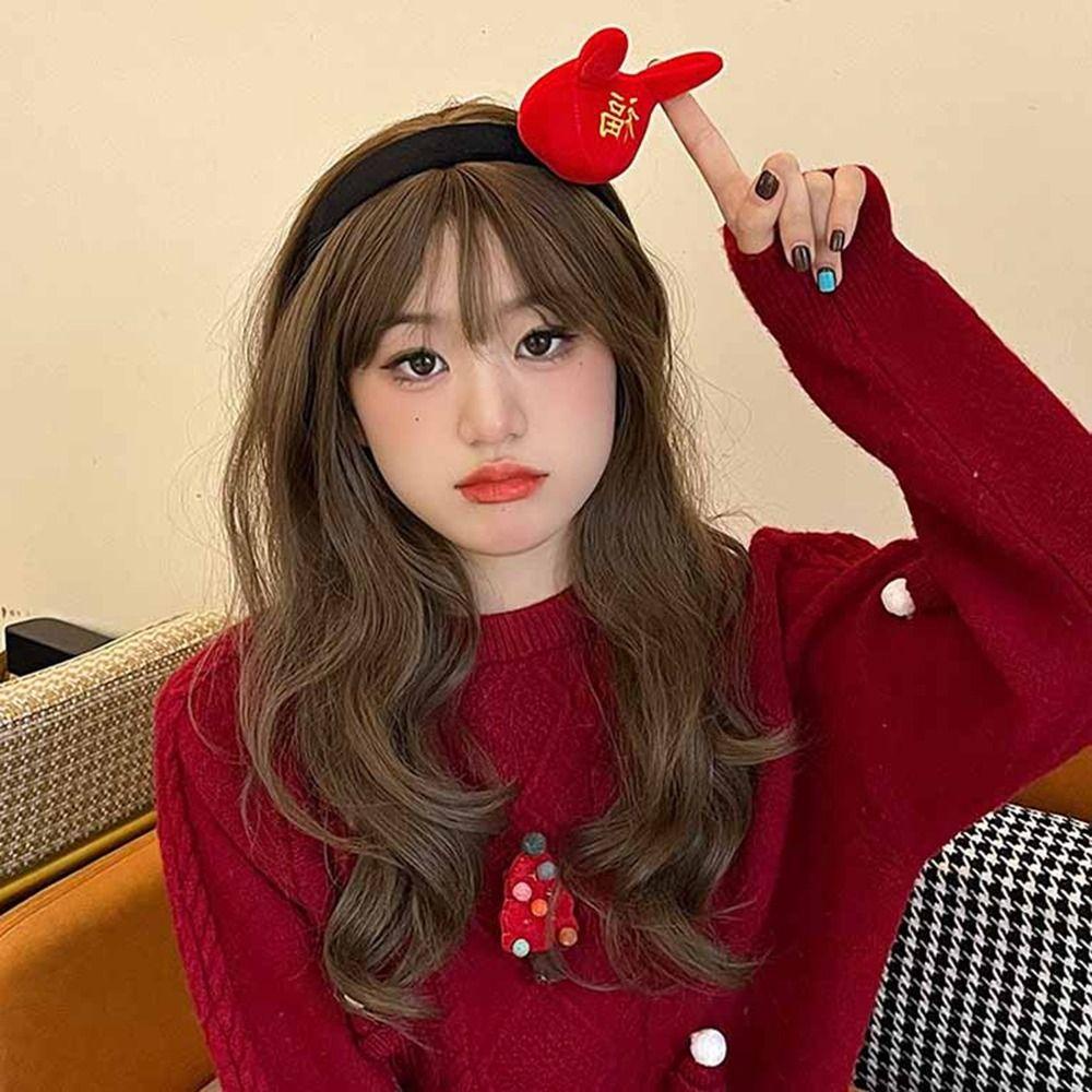 ANEMONE Băng Đô Cài Tóc Hình Thỏ Hoạt Hình Phong Cách Retro Dễ Thương Cho Bé Gái