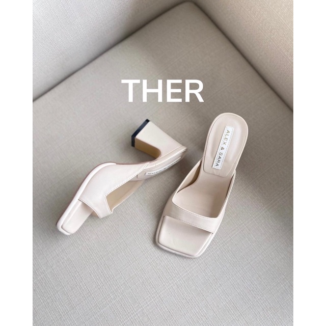 THER Guốc nữ quai ngang mũi vuông 7p