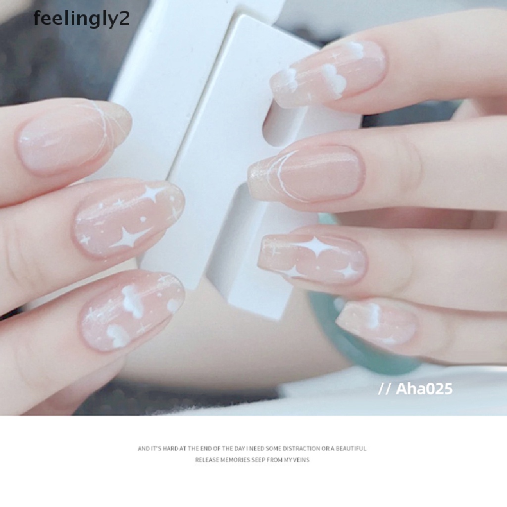 1 Miếng Dán Trang Trí Móng Tay Hình Đám Mây Trắng Siêu Mỏng