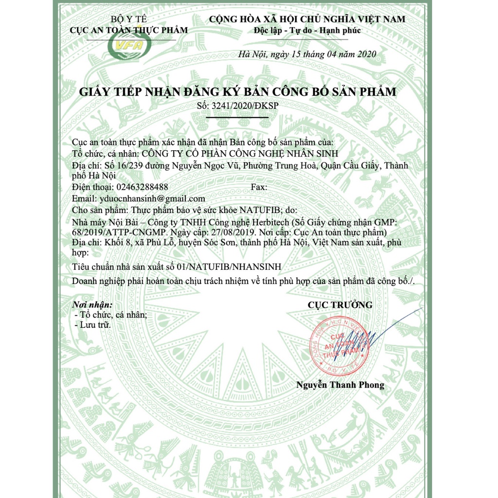 Natufib Chất Xơ Hòa Tan  Hỗ Trợ Phòng Táo Bón An Toàn Cho Bà Bầu, Trẻ Nhỏ