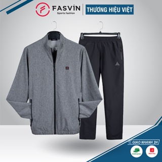 Bộ quần áo gió nam FASVIN BC22543.HN vải thể thao cao cấp 01 lớp hàng chính hãng