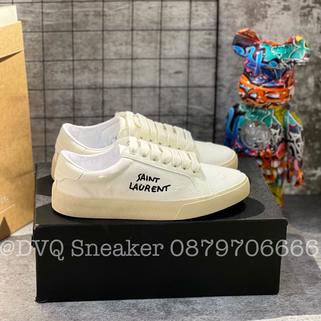 Giày Thể Thao Sên Laurent Classic Sneaker màu kem chất lượng cao