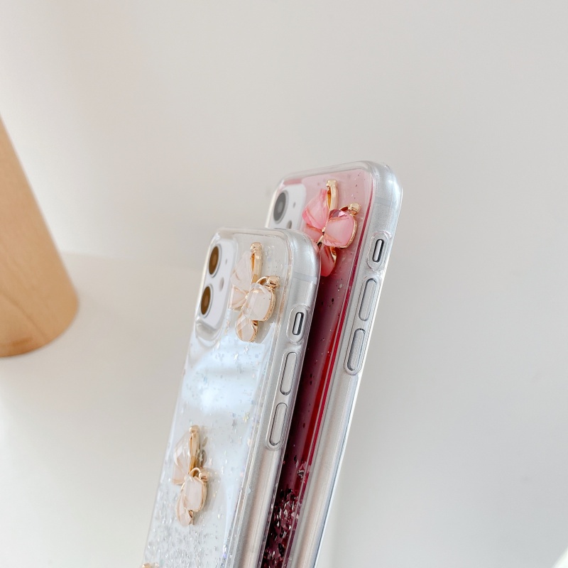 Ốp lưng Xiaomi Redmi Note 13 12 11 11S Pro Pro+ Plus 4G 5G Redmi 13C 12 12C MI 13T POCO X6 X5 X3 MFC M6 Pro M5S C65 Glitter Crystal Three Butterflies Soft TPU Case