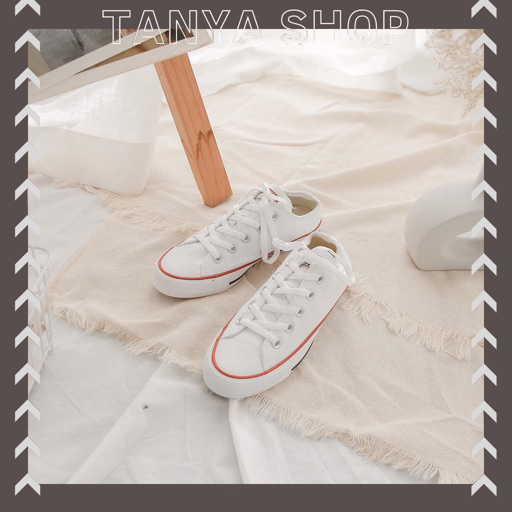 Giày_Converse Nam Nữ, Giày CV 1970s Cổ Thấp 2 Bản Đen Trắng Hàng Đẹp Full Box