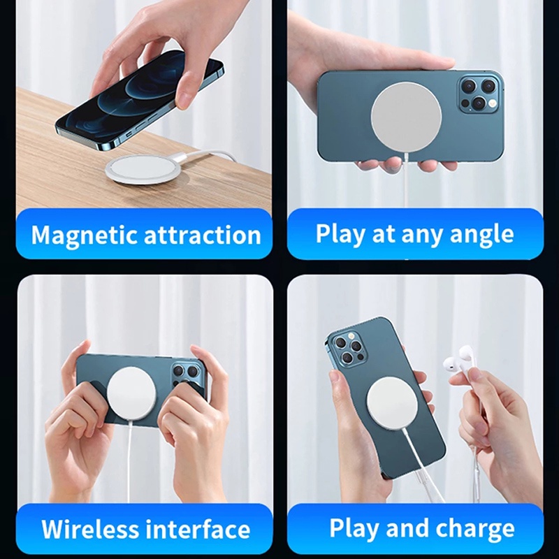 Bộ Sạc Không Dây 15W Cho IPhon 13 12 Pro Max Mini