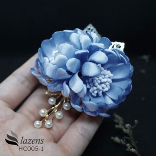 Hoa cài áo handmade LAZENS hoa cúc đôi đính phụ kiện HC005