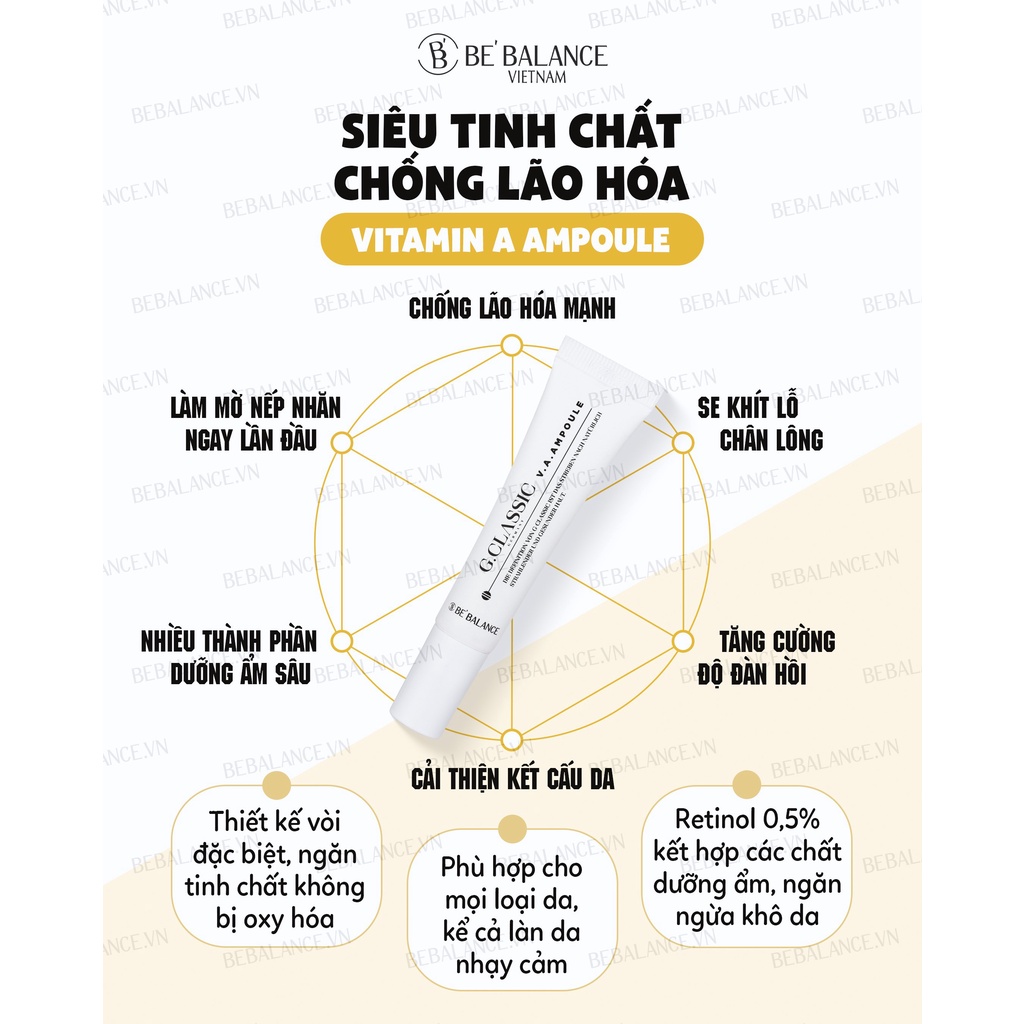Tinh chất chuyên sâu Be'Balance G.Classic VITAMIN A Ampoule (5 tuýp x 10ml)