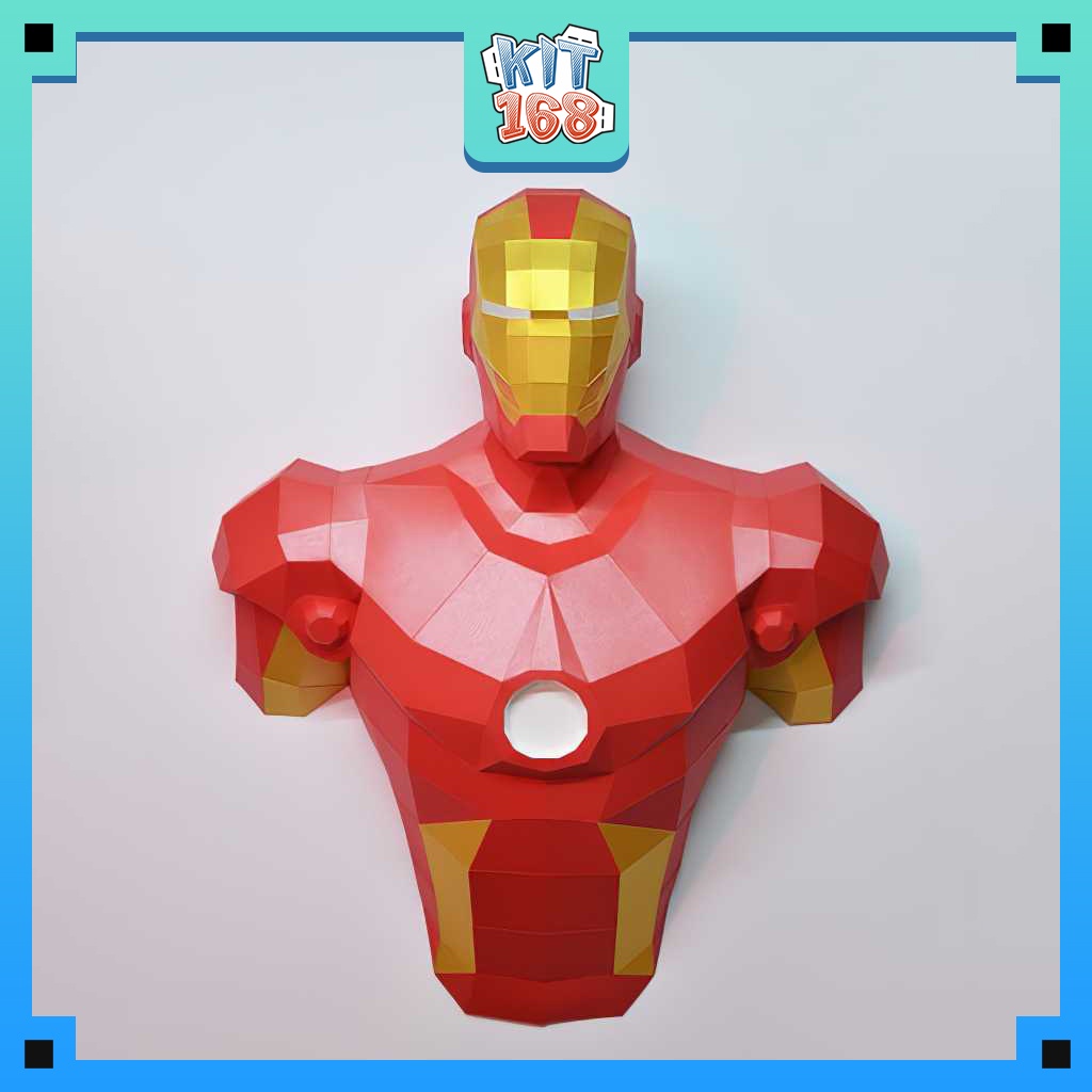 Mô hình giấy Anime Game Iron man gắn tường ver 2